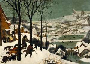 Pieter Bruegel cel Bătrân (1526-1569) - "Vânători în zăpadă" (1565) | Sursa: https://commons.wikimedia.org/wiki/File:Pieter_Bruegel_the_Elder_-_Hunters_in_the_Snow_(Winter)_-_Google_Art_Project.jpg